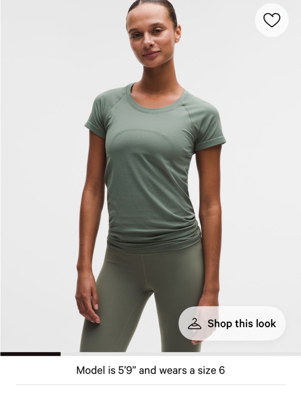 Lululemon Swiftly Tech Short-Sleeve Shirt 1.0 Hip Length sz 6 mint condition